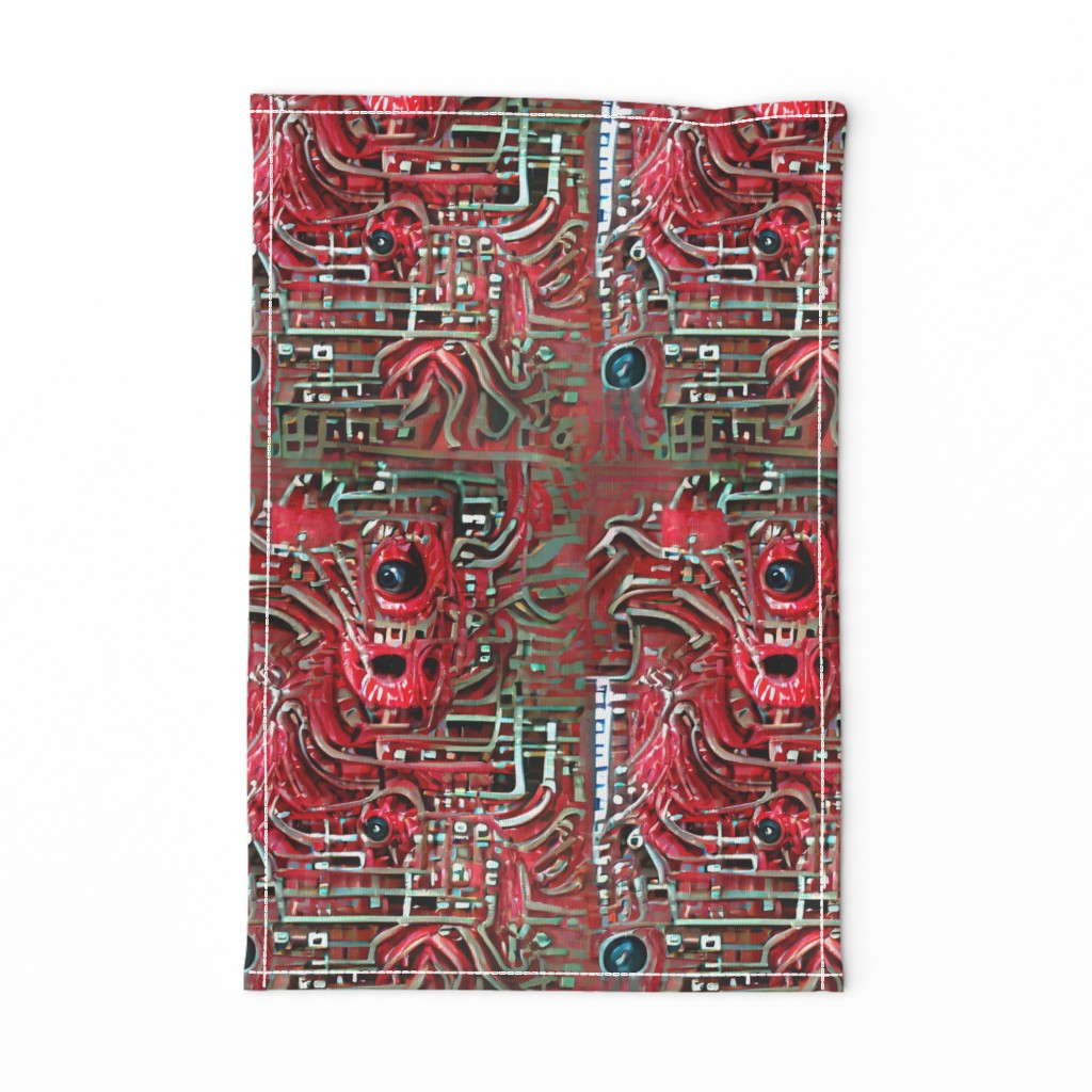 17 biomechanical circuit board blood flesh eyes eyeballs red demons aliens monsters body horror sci-fi science fiction futuristic cybernetics machines Halloween scary horrifying morbid macabre spooky eerie frightening disgusting grotesque heavy metal deat