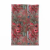 17 biomechanical circuit board blood flesh eyes eyeballs red demons aliens monsters body horror sci-fi science fiction futuristic cybernetics machines Halloween scary horrifying morbid macabre spooky eerie frightening disgusting grotesque heavy metal deat