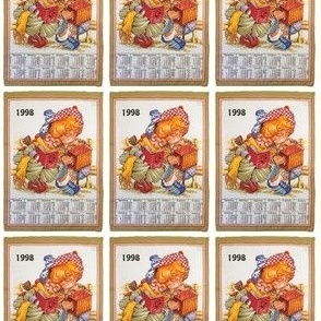 tea towel calendar 1998