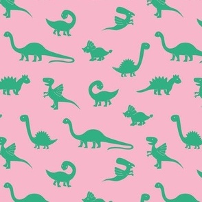 Nineties retro dinosaurs pink apple green summer