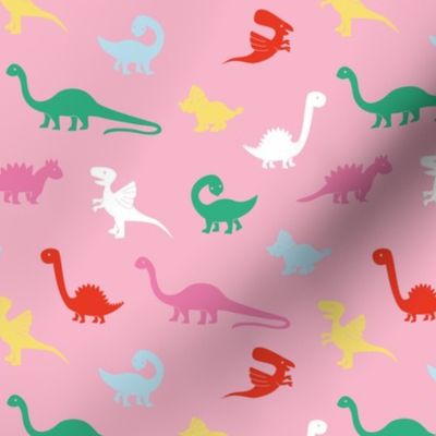 Nineties retro dinosaurs nineties colorful girls palette red reen blue yellow