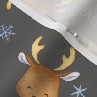 rotated reindeer grey