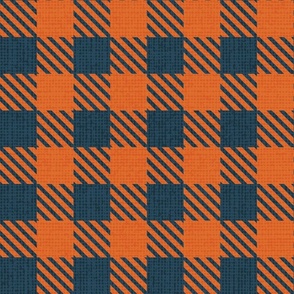 Normal scale // Reworked shepherd’s check coordinate // nile blue and gold drop orange classic border tartan