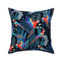 Jungle Parrot Paradise - Midnight Moody - Large Scale