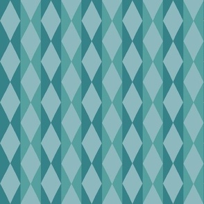 Harlequin Stripe: Turquoise