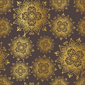 Golden Brown Mandala