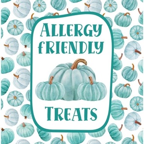 14x18 Panel for DIY Garden Flag Teal Pumpkin Food Allergy Safe Trick or Treat Halloween Sign or Wall Hanging 