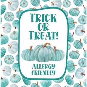 14x18 Panel for DIY Garden Flag Teal Pumpkin Food Allergy Safe Trick or Treat Halloween Sign or Wall Hanging 