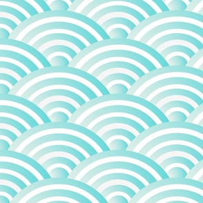 Japanese Wave Large Gradient Teal