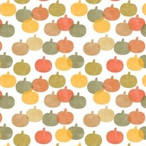 (small scale) pumpkin patch - fall pumpkins - multi sage/orange - fall themed - LAD22