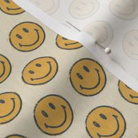 Smiley Face - Yellow on Canvas - Small