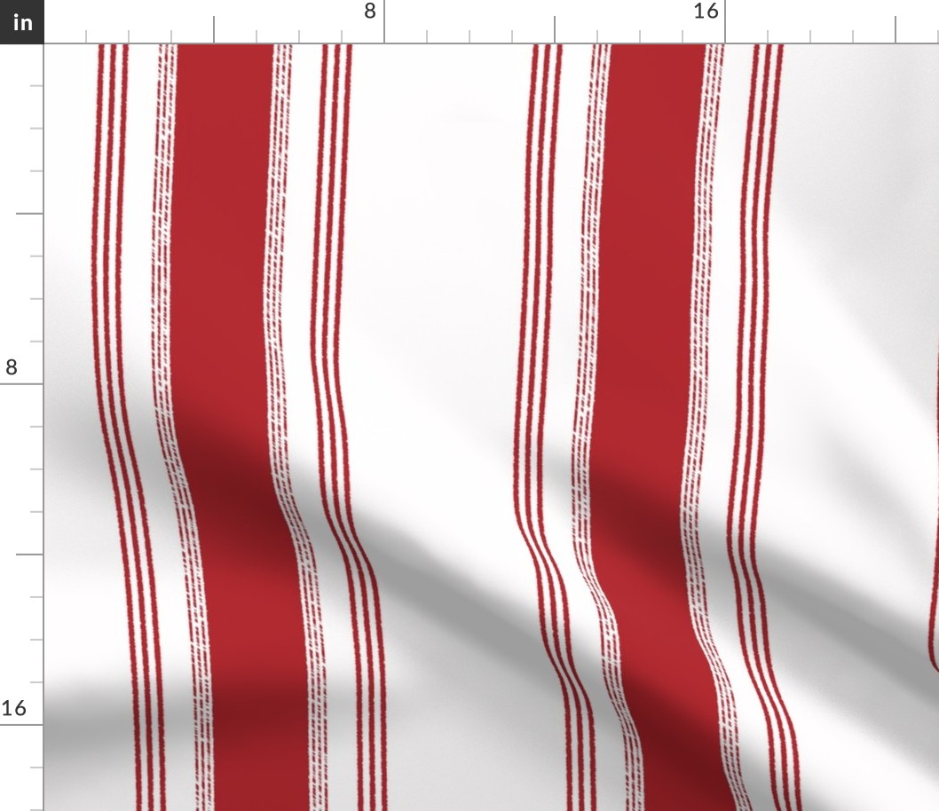 French Ticking in rouge