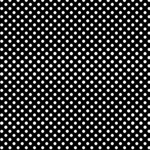 black and white polkadots