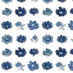 English Cottage Watercolor Wildflower Pattern (Large Pattern)
