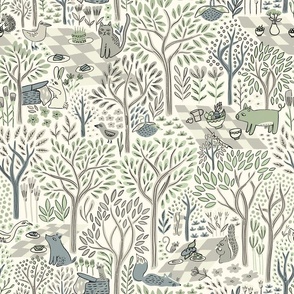 Picnic in the woods (soft green)