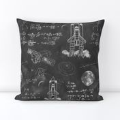 Space Exploration: Chalkboard Formulas for Space Travel, Large by Brittanylane