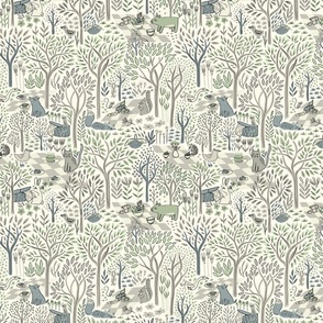 Picnic in the woods (soft green) (small)