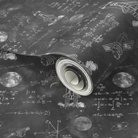 Small Scale Chalkboard Formulas for Space Travel by Brittanylane