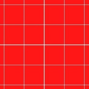 Red Grid Fabric, Wallpaper and Home | Spoonflower