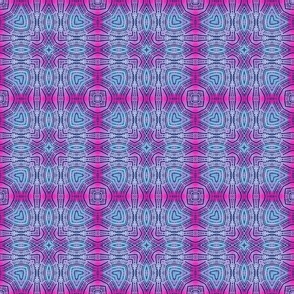 Boho Hot Pink and Baby Blue Patchwork