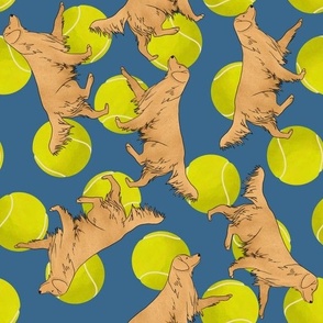 Chasing tennis balls