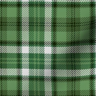 Forest Greens White Boxes Plaid