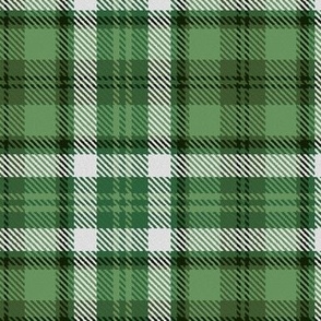 Forest Greens White Boxes Plaid