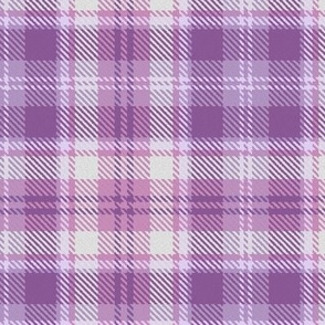 Lavender Purples White Boxes Plaid