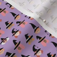 Halloween Witches on purple - 3/4 inch