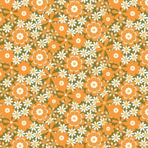 BlueJoy-Studios 70s Floral Orange/Avocado