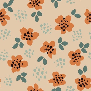 Flower stamp textured pattern// big scale