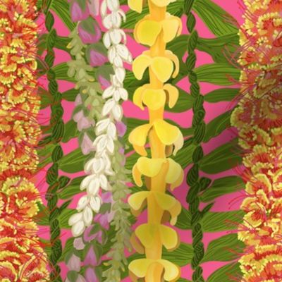 Small Lei Strands bright pink