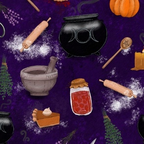 kitchen witch purple