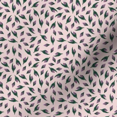 Rose Button // Normal Scale // Light Pink Background // Small Leaves // Nature Vibes