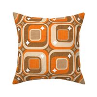 Textured 70s Block Geometric - in retro earth tones 