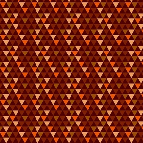 Orange, brown and beige triangles - Small scale