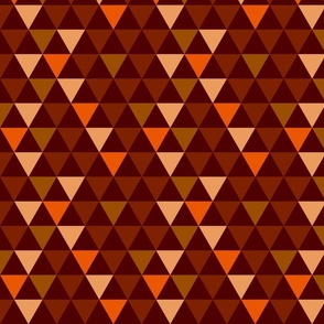 Orange, brown and beige triangles - Medium scale