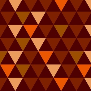 Orange, brown and beige triangles - Large scale