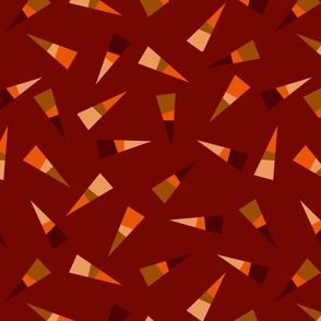 Brown, orange and beige random triangles - Large scale