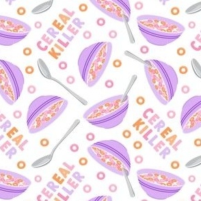Cereal Killer - cereal bowls - purple - LAD22