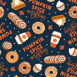 Pumpkin Spice Everything! - all things pumpkin spice - pumpkin fall thanksgiving - orange/navy - LAD22