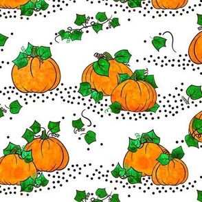 pumpkins and dots