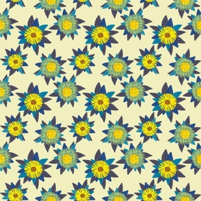 Yellow Flower MEDIUM 6x6 - beige