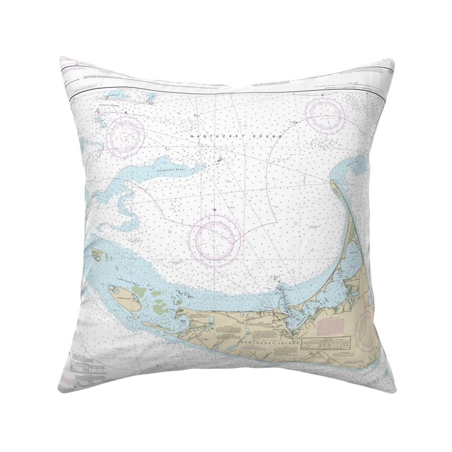 Noaa Cape Cod Nautical Chart 21x1725 Spoonflower