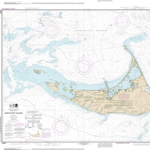 NOAA Nantucket Island nautical chart #13241 *soundings too small to read* 21x17.5" (fits on a FQ)