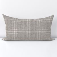 Large Basic Plaid - grey/ecru