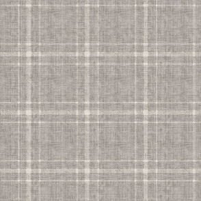Large Grey Plaid Fabric, Wallpaper and Home Decor