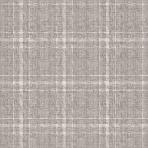 Large Basic Plaid - grey/ecru