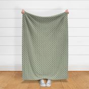 X-small scale • Mid-century modern menta green & brown