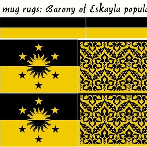 mug rugs: Barony of Eskayla (SCA)